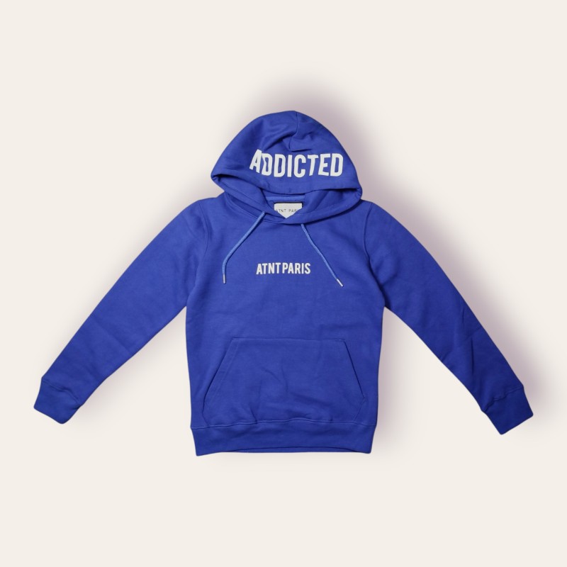 Men's ATNT Paris Addicted Blue Hoodies | Premium Quality | Cotton Fleece