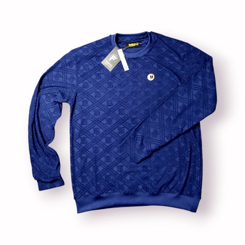 Men's Towel Fabric Sweatshirt | Blue | Premium Quality